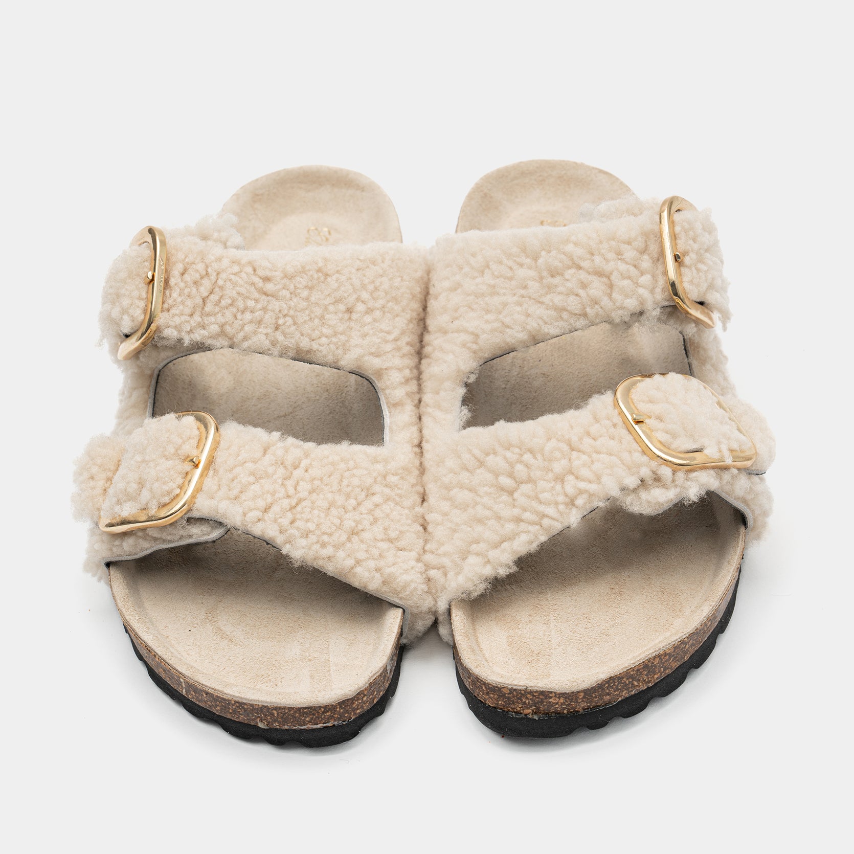 FIRENZE - Sand sheepskin slippers