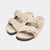 Florence - Slipper with double band and adjustable buckles in mutton (sand)