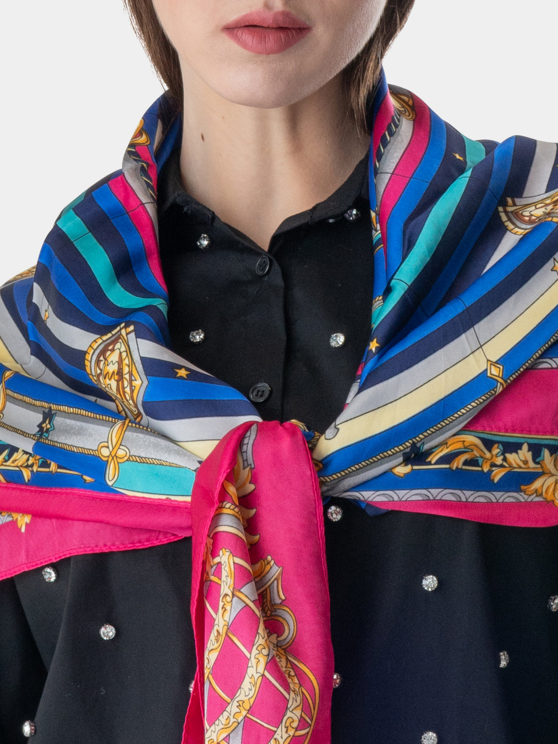 Foulard Luxury Magenta e Blu