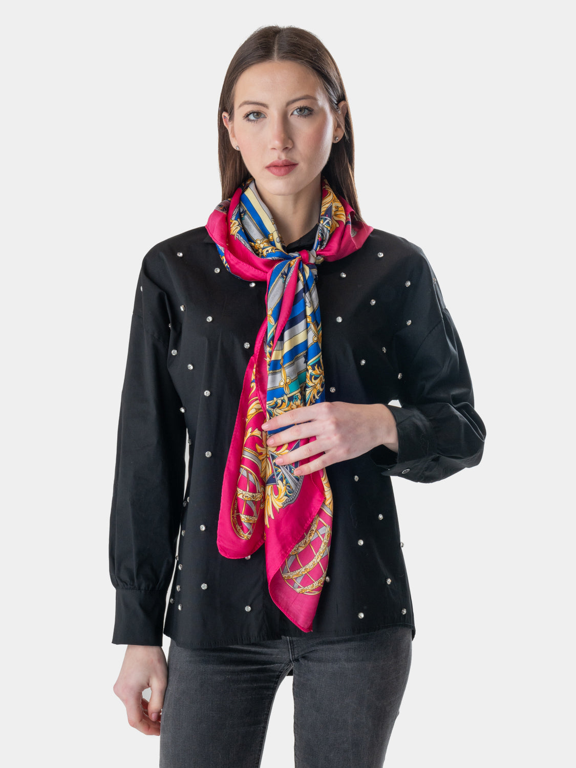 Foulard Luxury Magenta e Blu