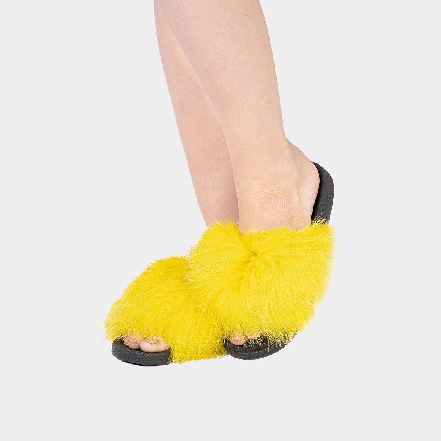 St. Moritz - Slipper With Yellow Fox Fur