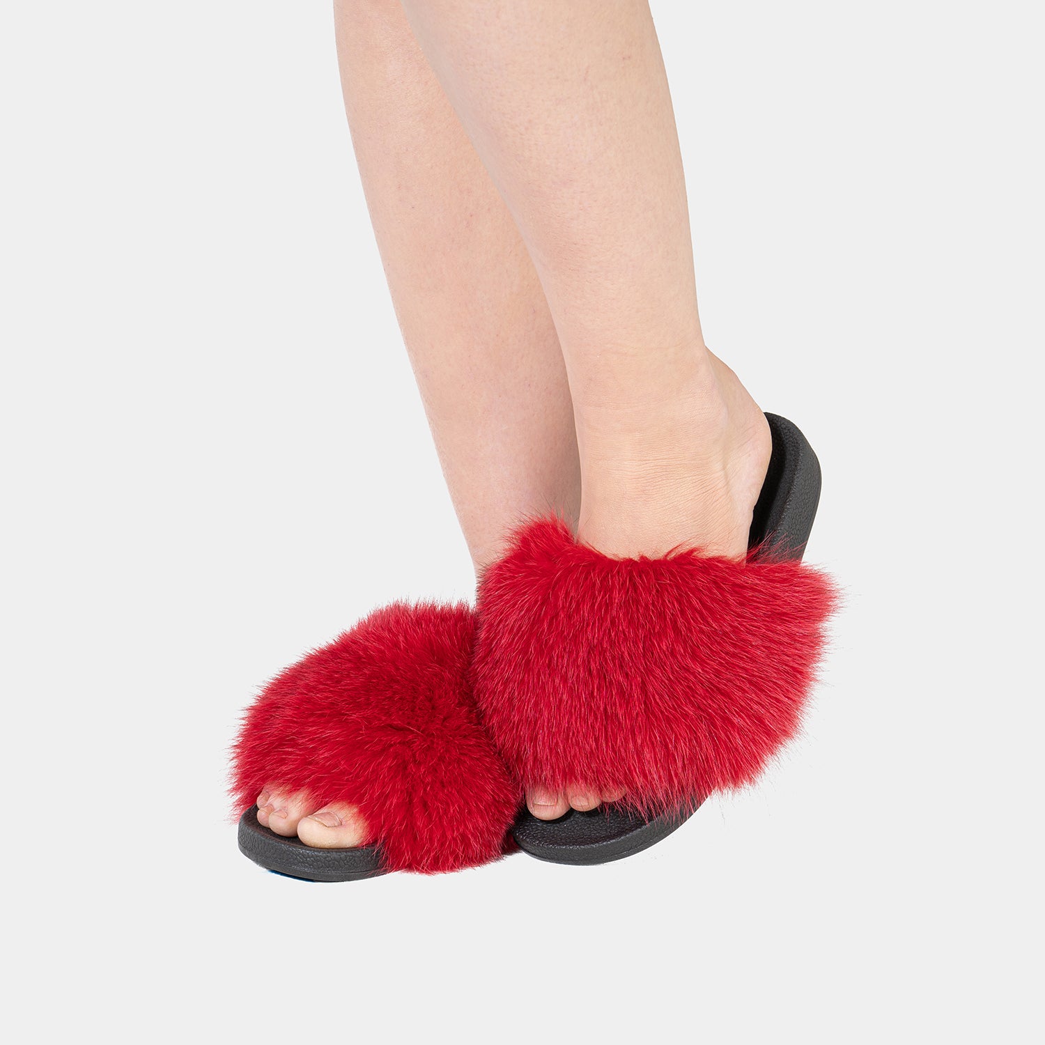 St. Moritz - Red Fox Fur Slipper