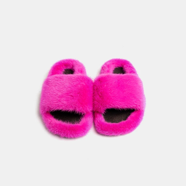 Miami - Fuchsia Mink Slipper