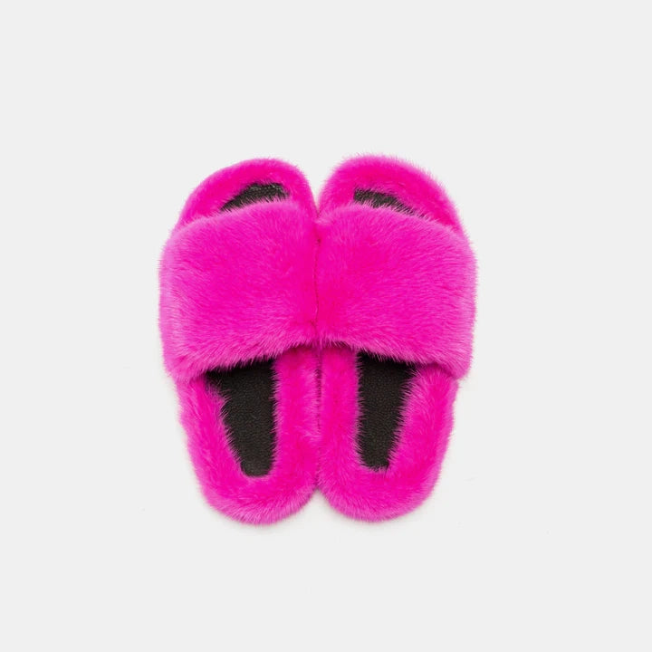 Miami - Fuchsia Mink Slipper