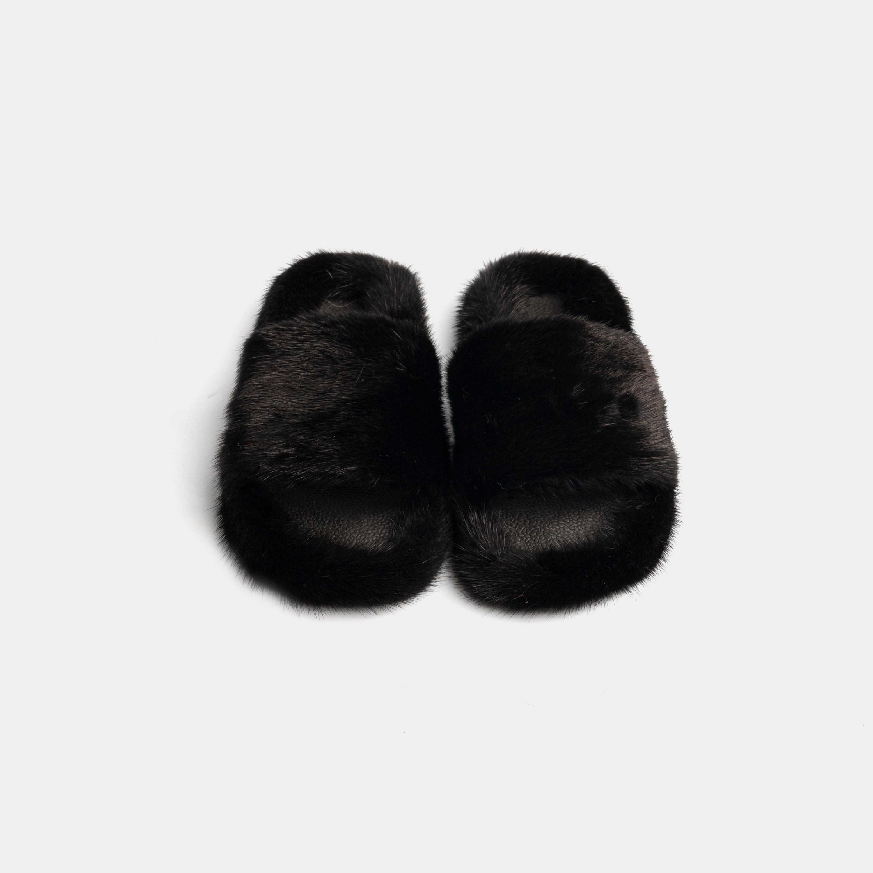 MIAMI - Slipper in Visone Nero