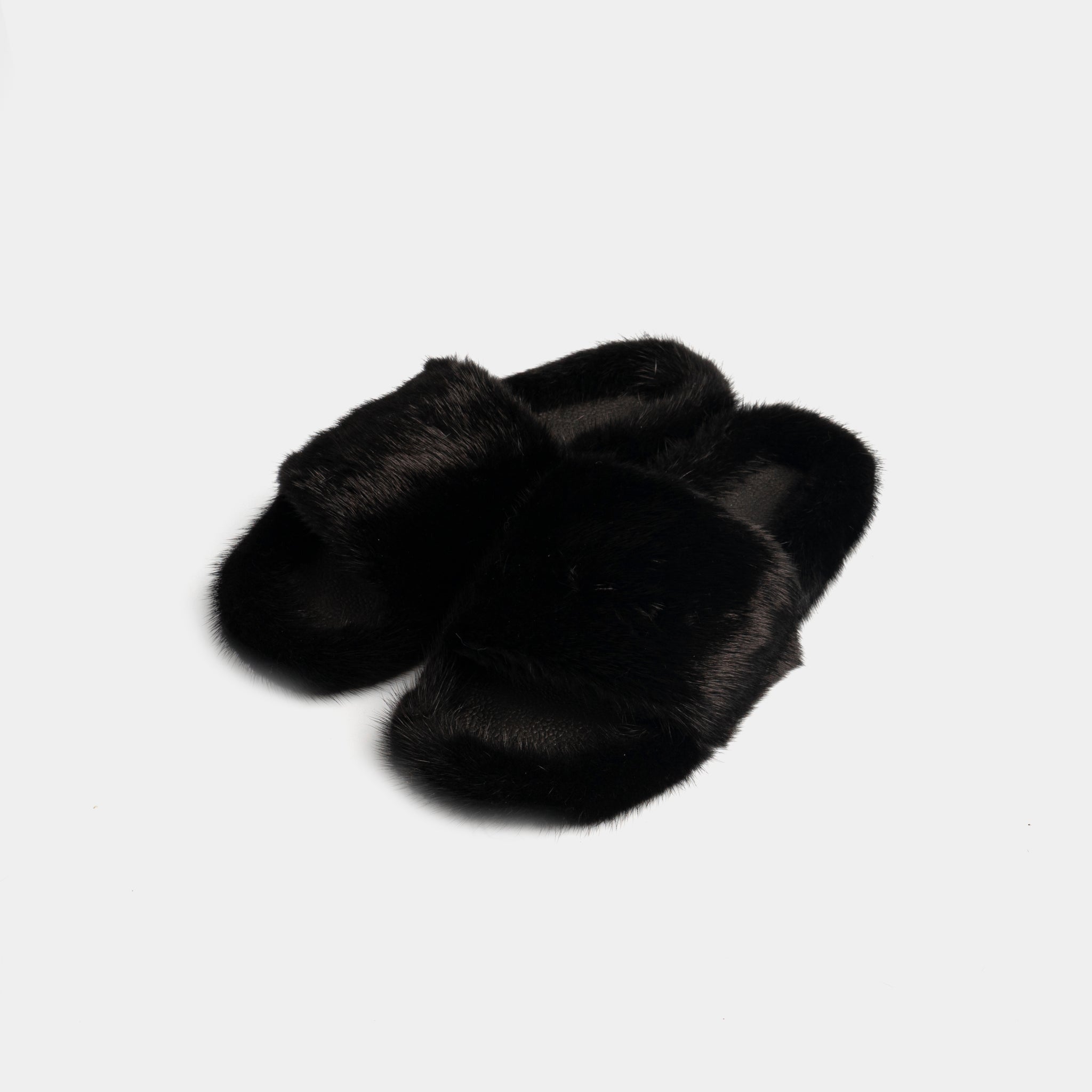 MIAMI - Slipper in Visone Nero