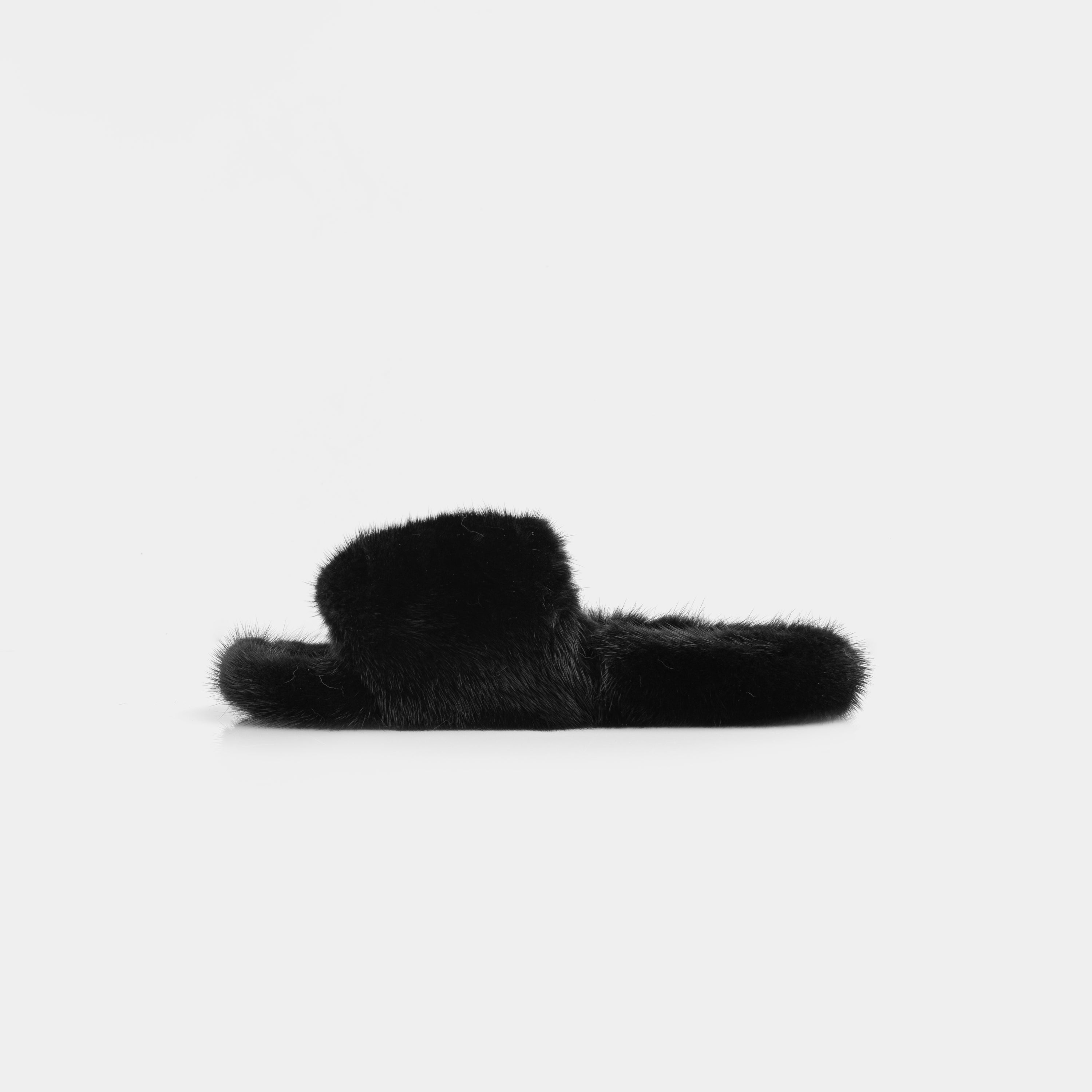 Miami - Black Mink Slipper