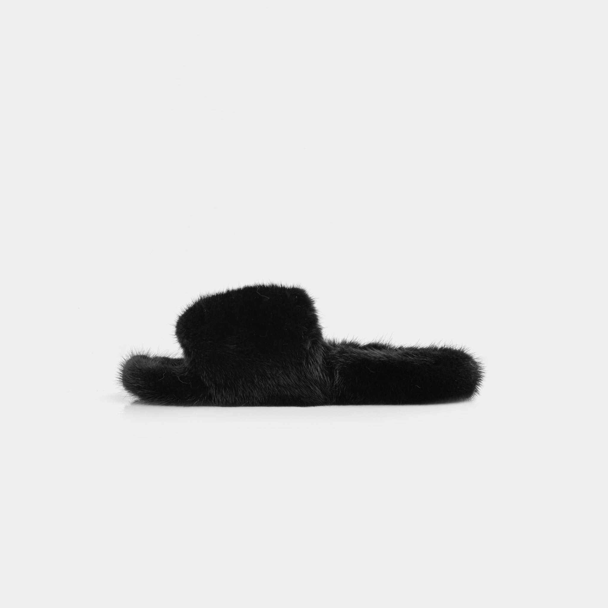 MIAMI - Slipper in Visone Nero