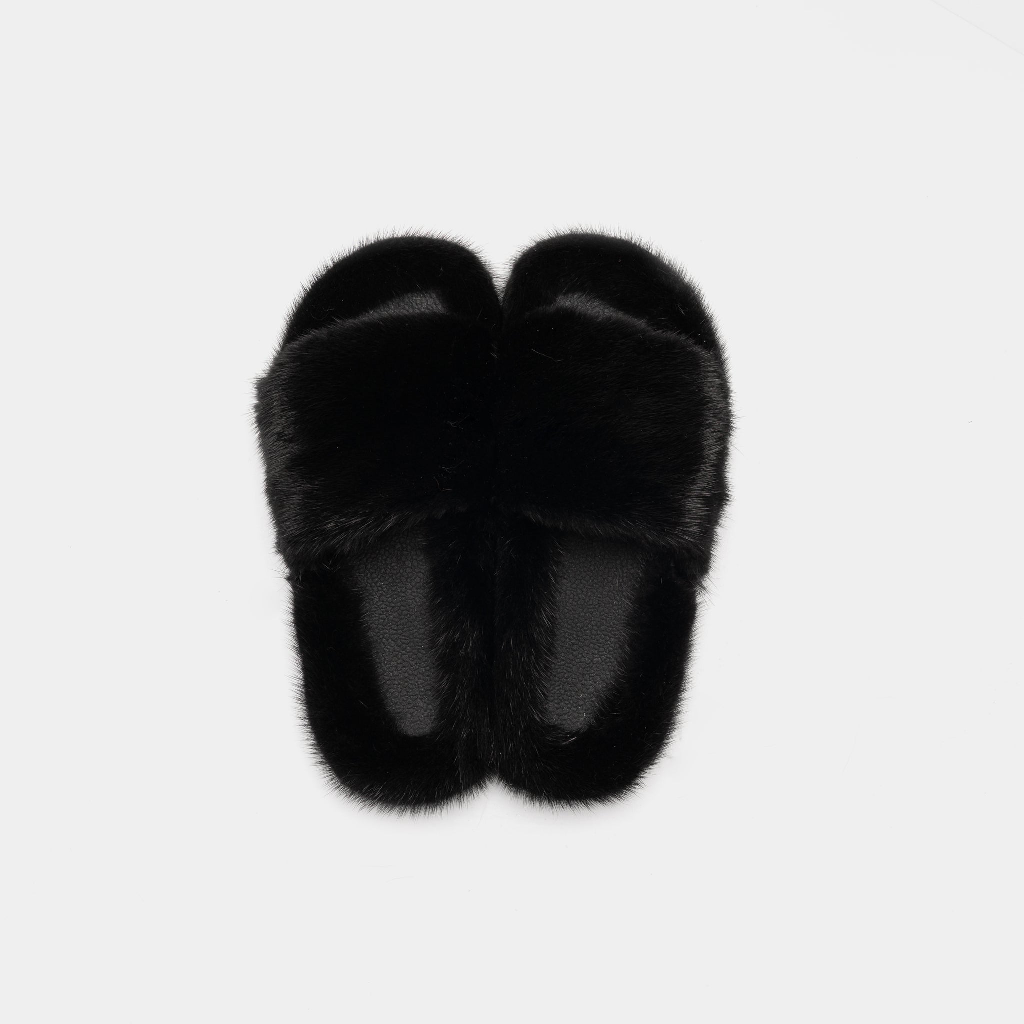 Miami - Black Mink Slipper