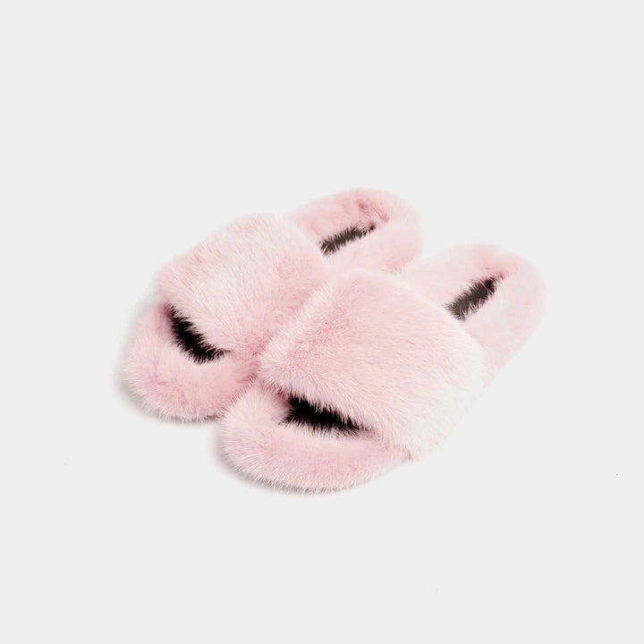 Miami - Pink Mink Slipper