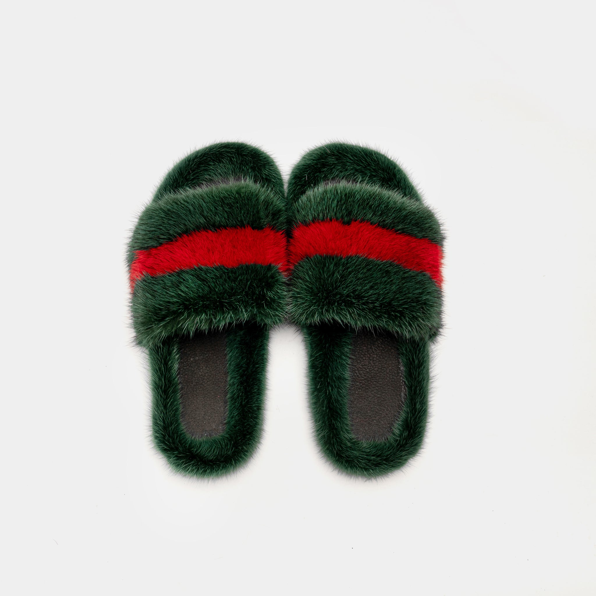 MIAMI - Pantuflas visón rojo-verde