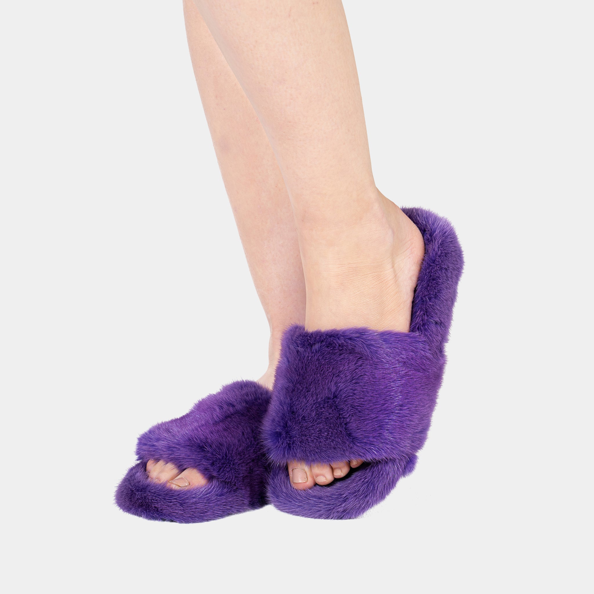 MIAMI - Purple Mink Slipper