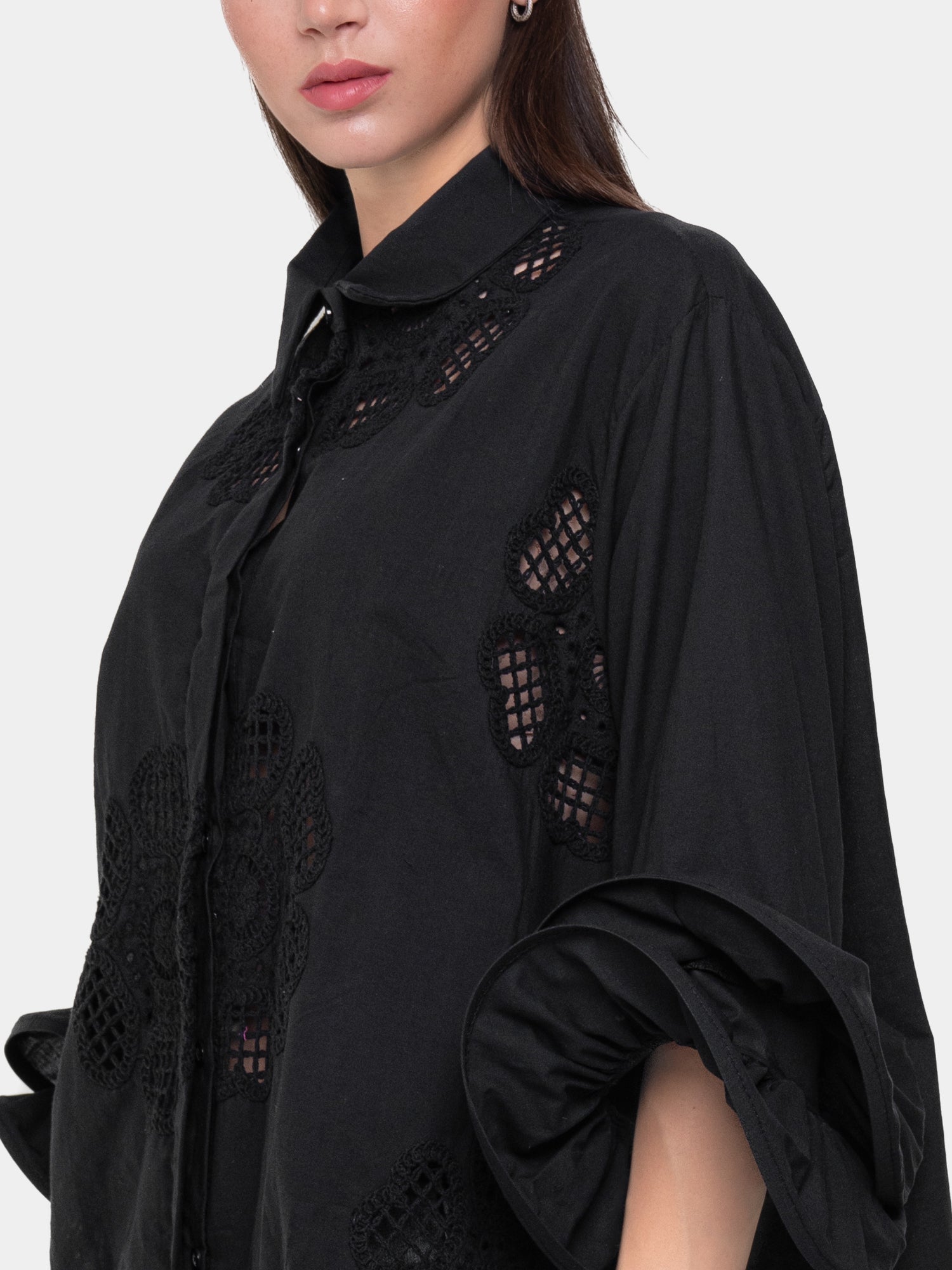 Camicia FLAMENCO Nera - Trame di cuori