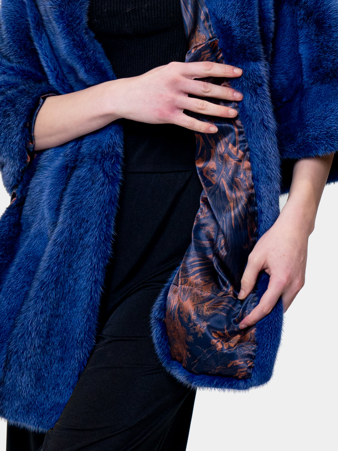 Sapphire Gray Mink fur stole