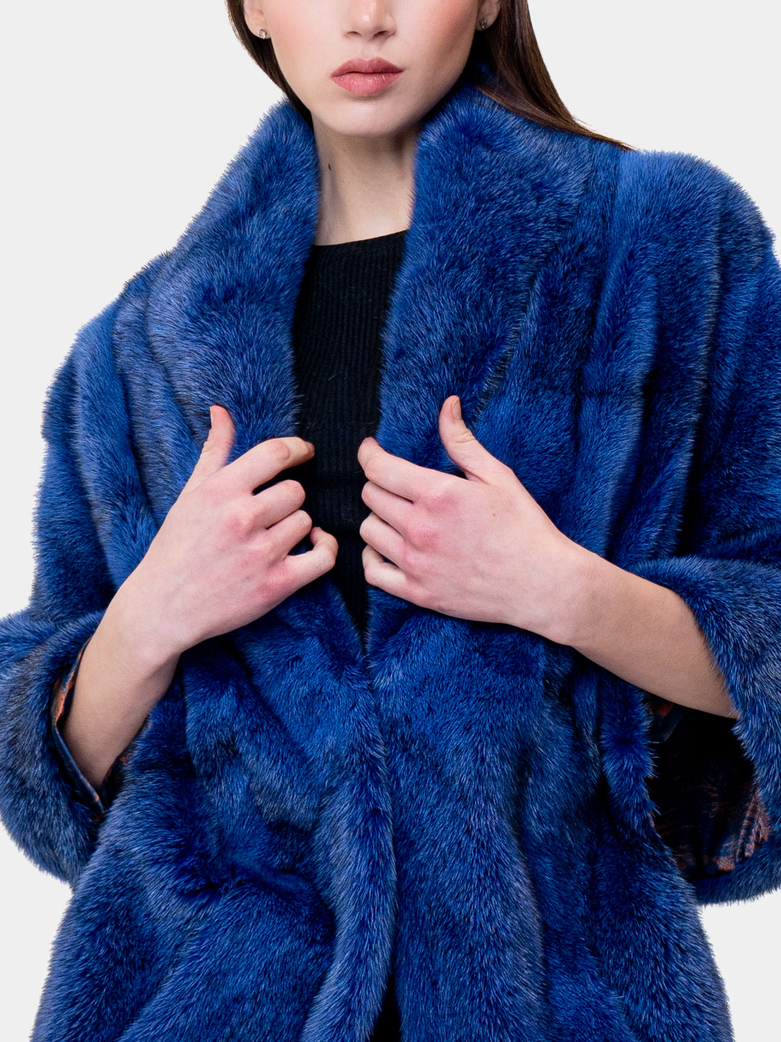 Sapphire Gray Mink fur stole