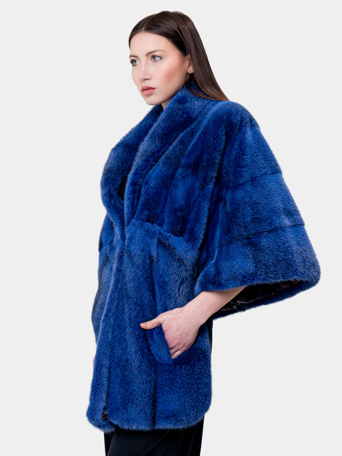 Sapphire Gray Mink fur stole