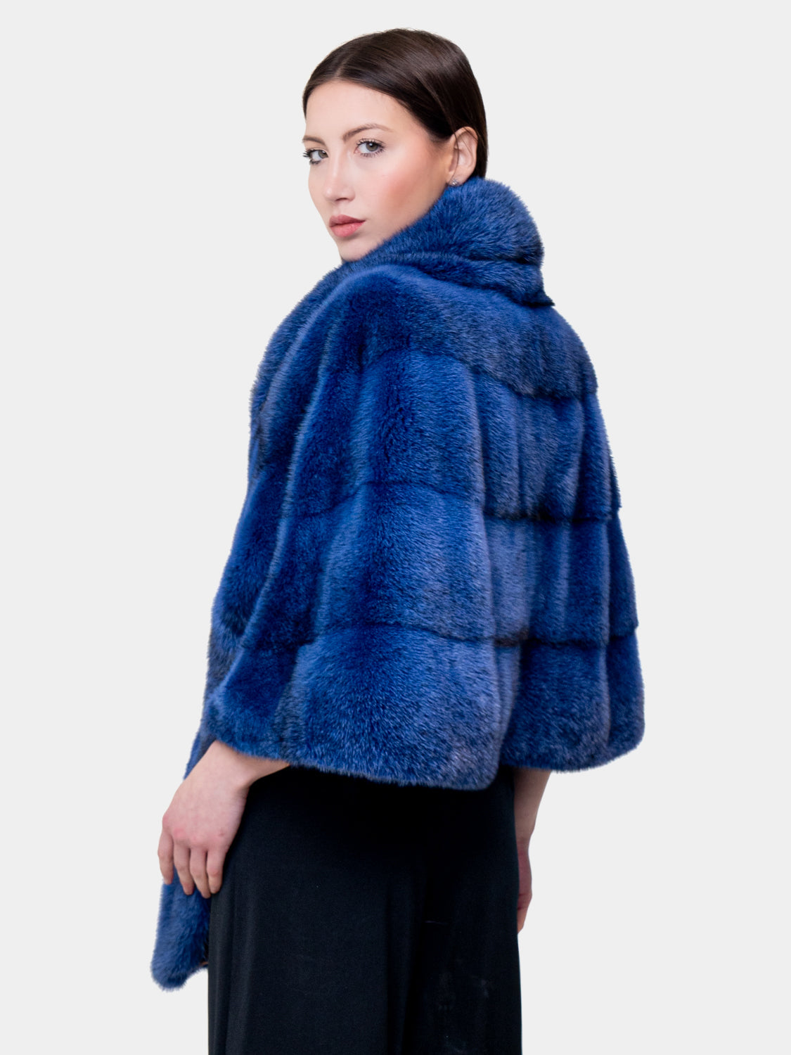 Sapphire Gray Mink fur stole