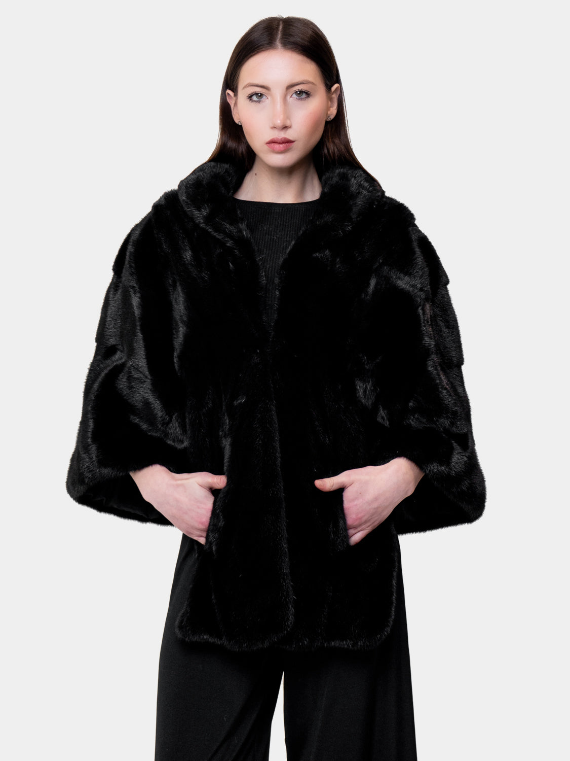 Sapphire Gray Mink fur stole