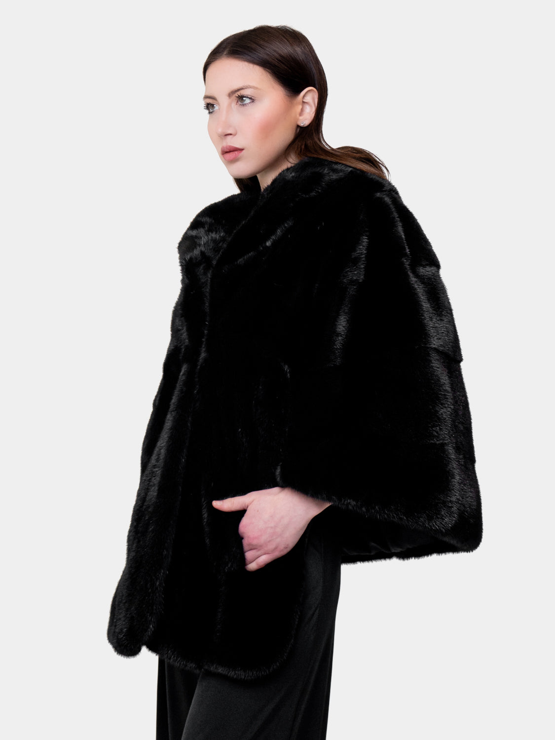 Sapphire Gray Mink fur stole