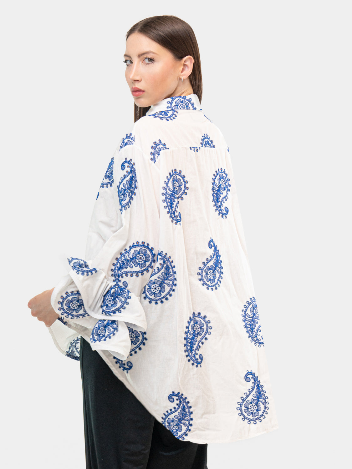 FLAMENCO Shirt - Blue Floral Pattern