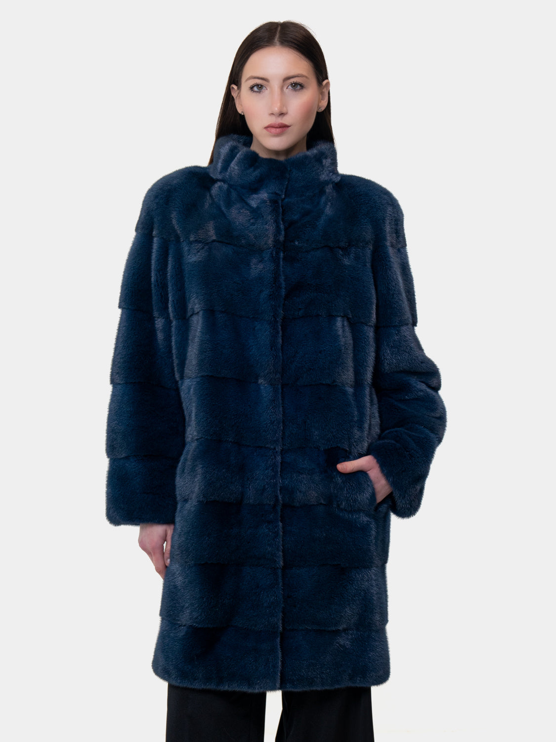 Cappotto in Visone - Blu