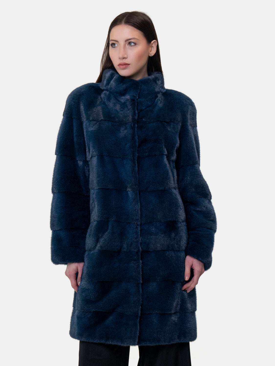 Cappotto in Visone - Blu