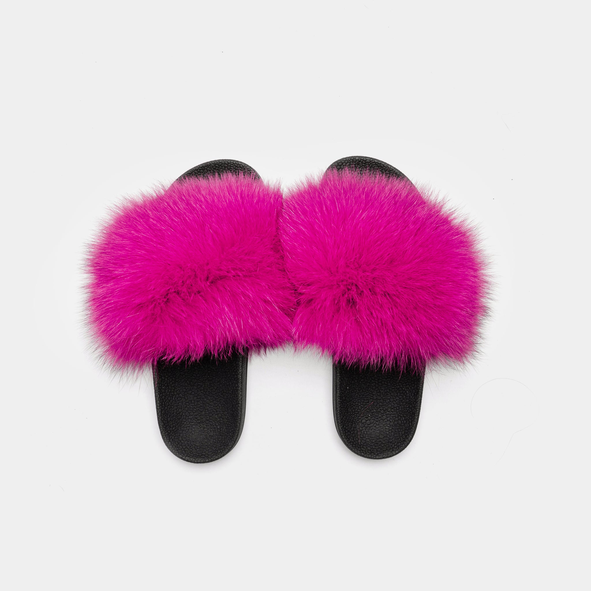 St. Moritz - Slipper Con Pelo Di Volpe Fucsia