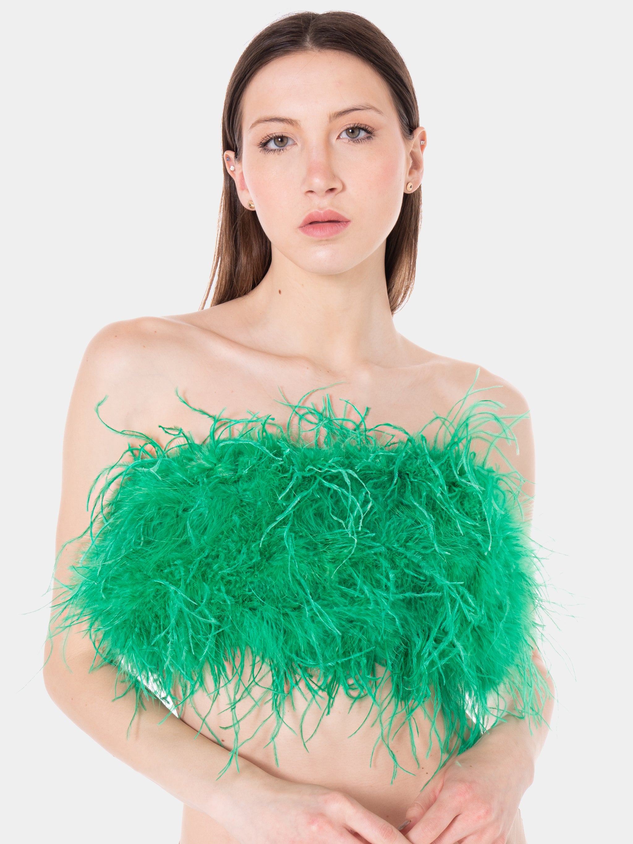 TOP - Green Marabou Feathers