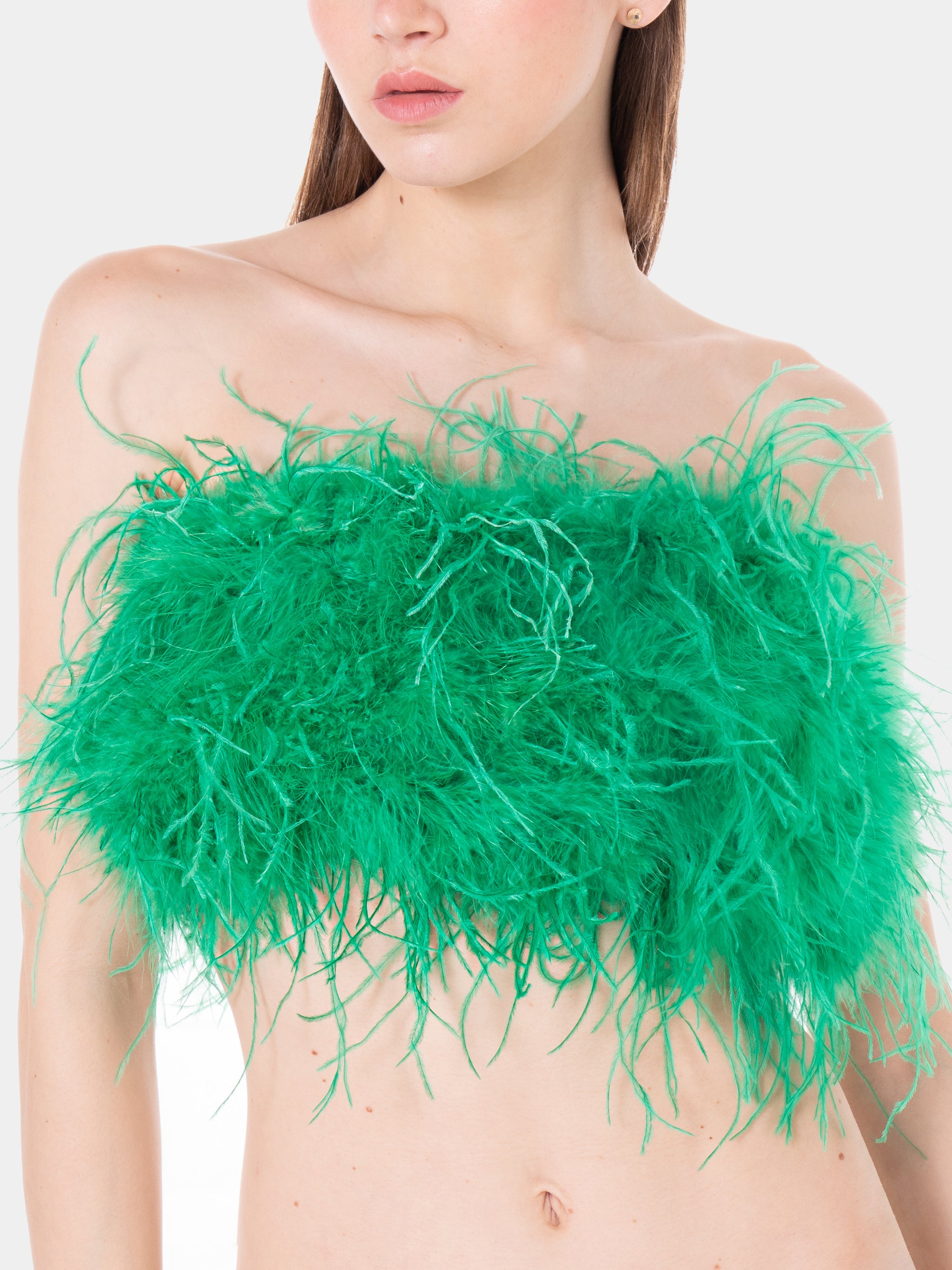 TOP - Green Marabou Feathers