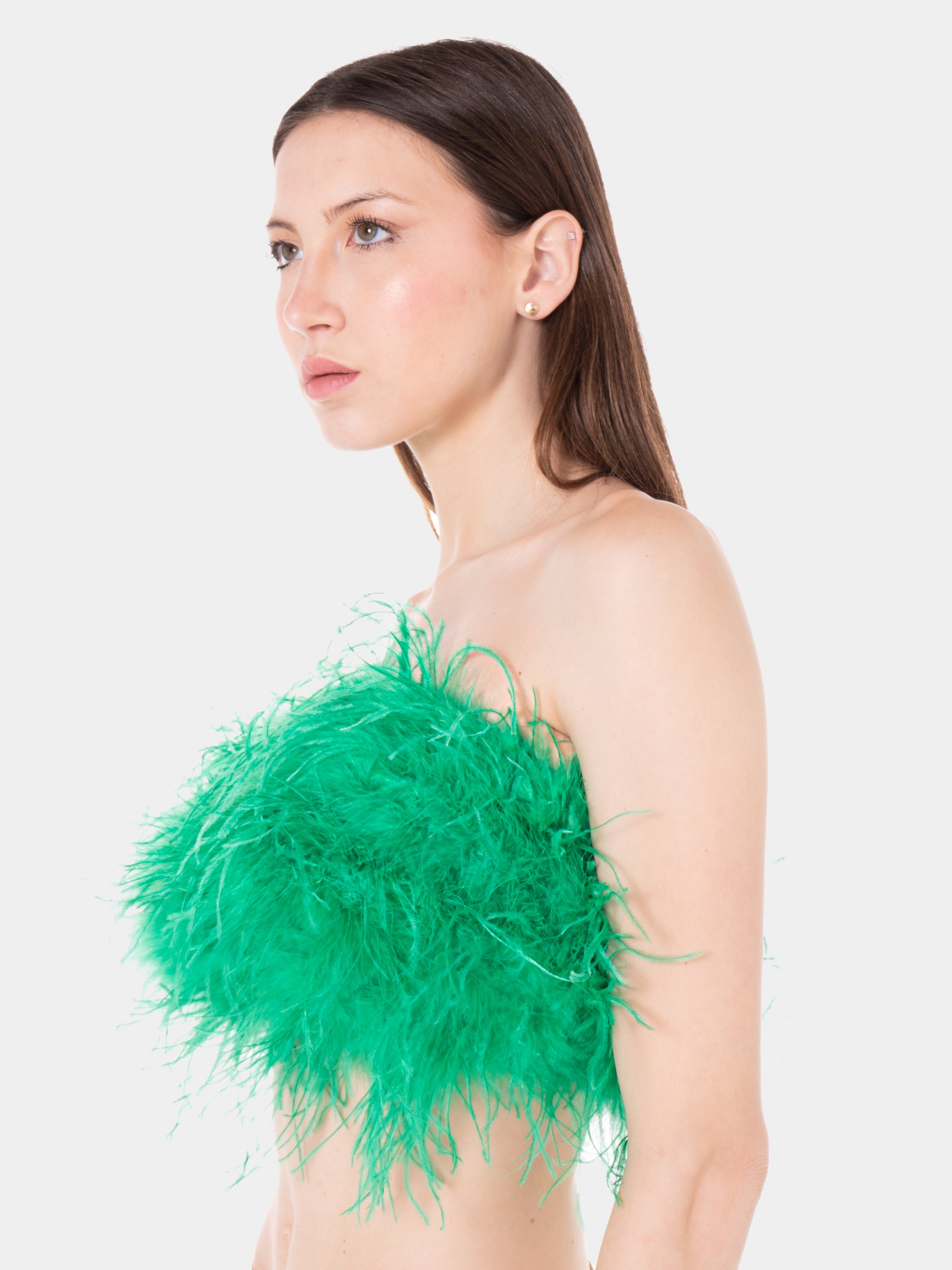 TOP - Green Marabou Feathers