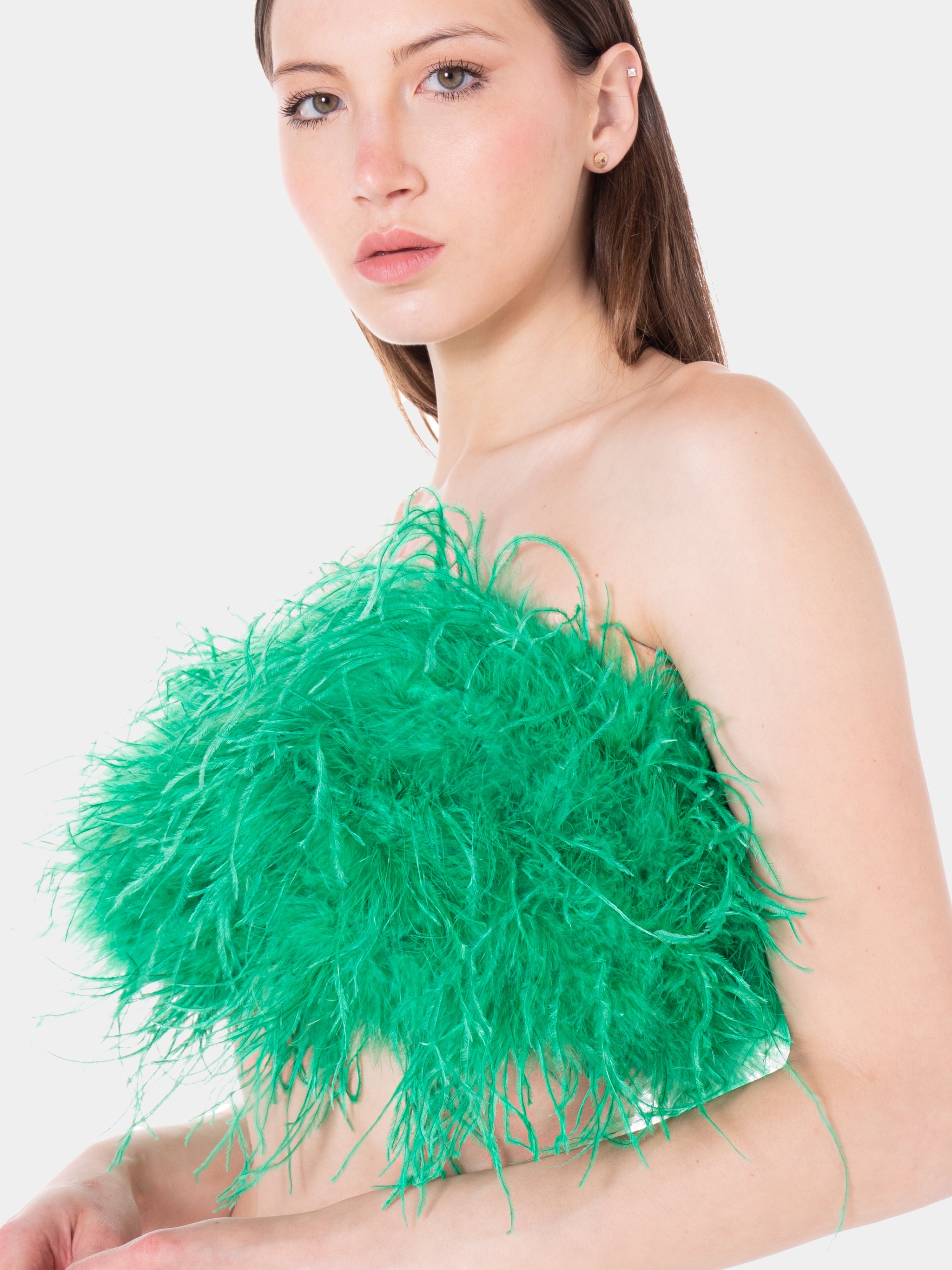 TOP - Green Marabou Feathers