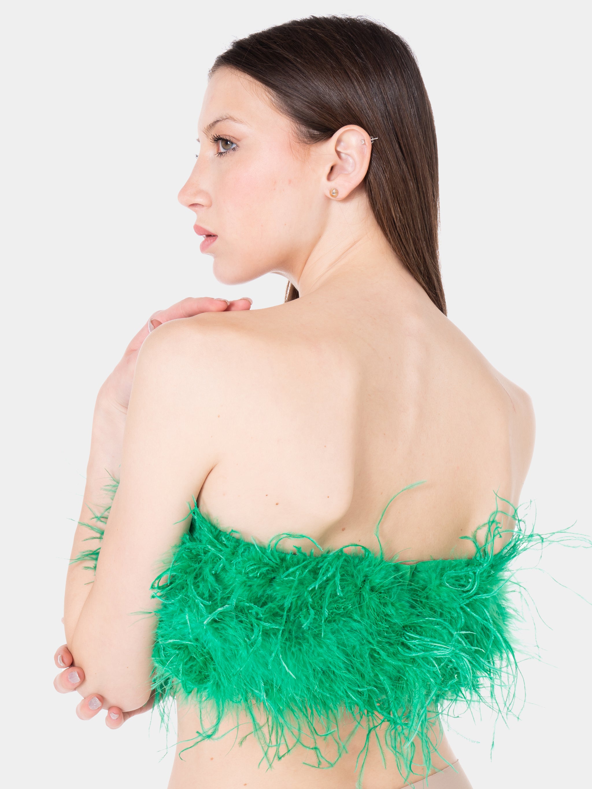 TOP - Green Marabou Feathers