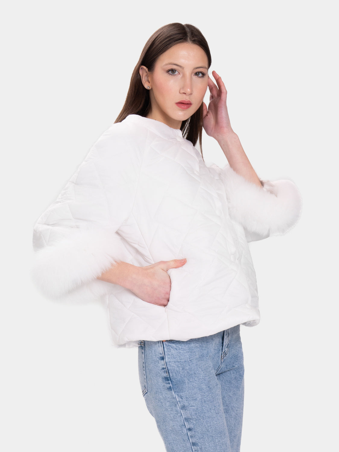 Cento Grami Quilted Coat - White