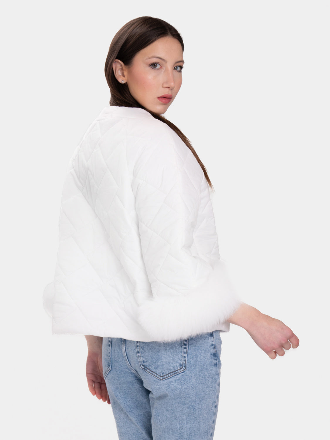 Cento Grami Quilted Coat - White