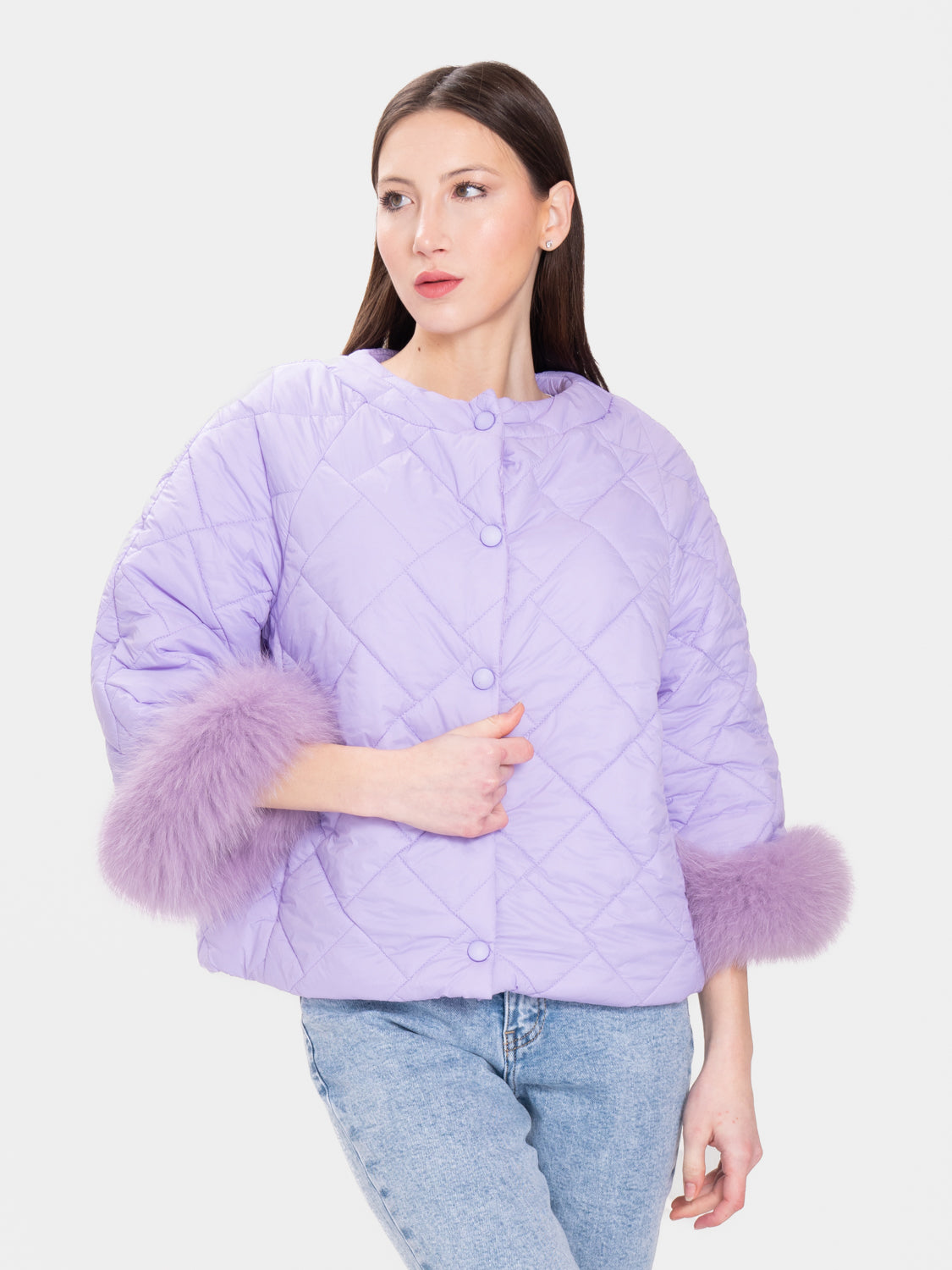 Cento Grammi Quilted Coat - Lilac