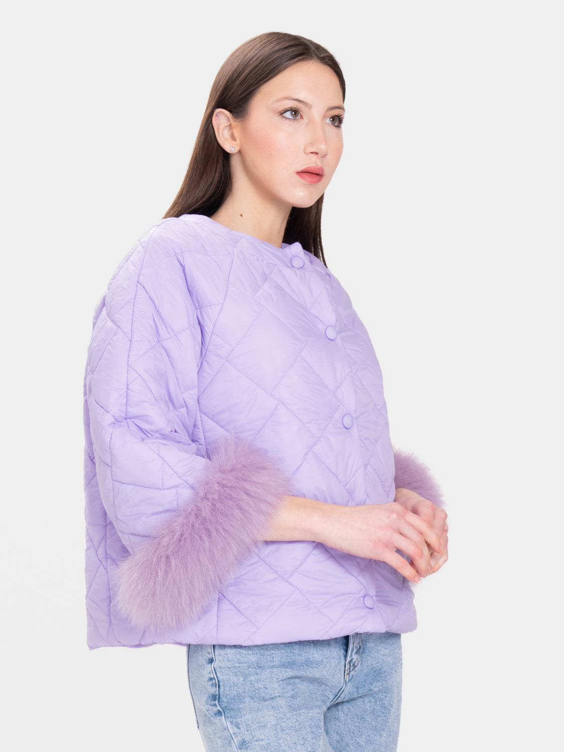 Cento Grammi Quilted Coat - Lilac