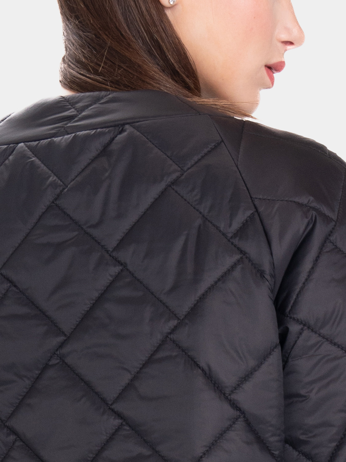 Cento Grami Quilted Coat - Black