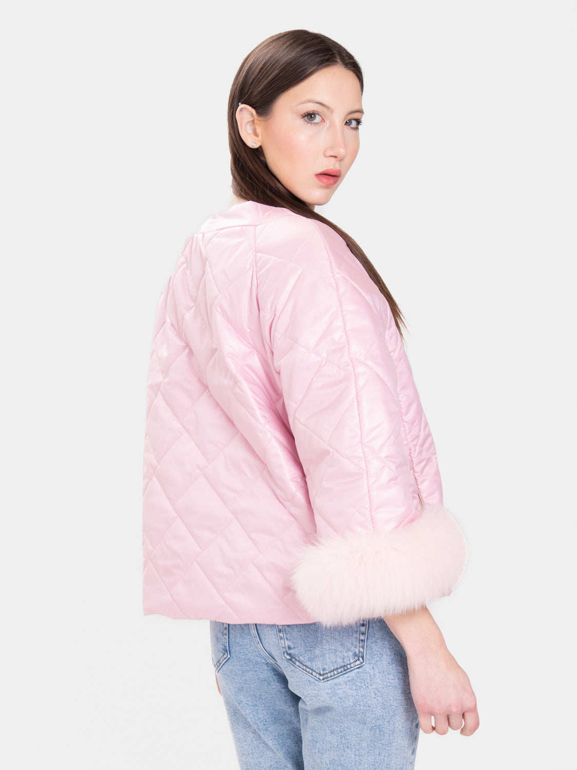 Cento Grami Quilted Coat - Pink