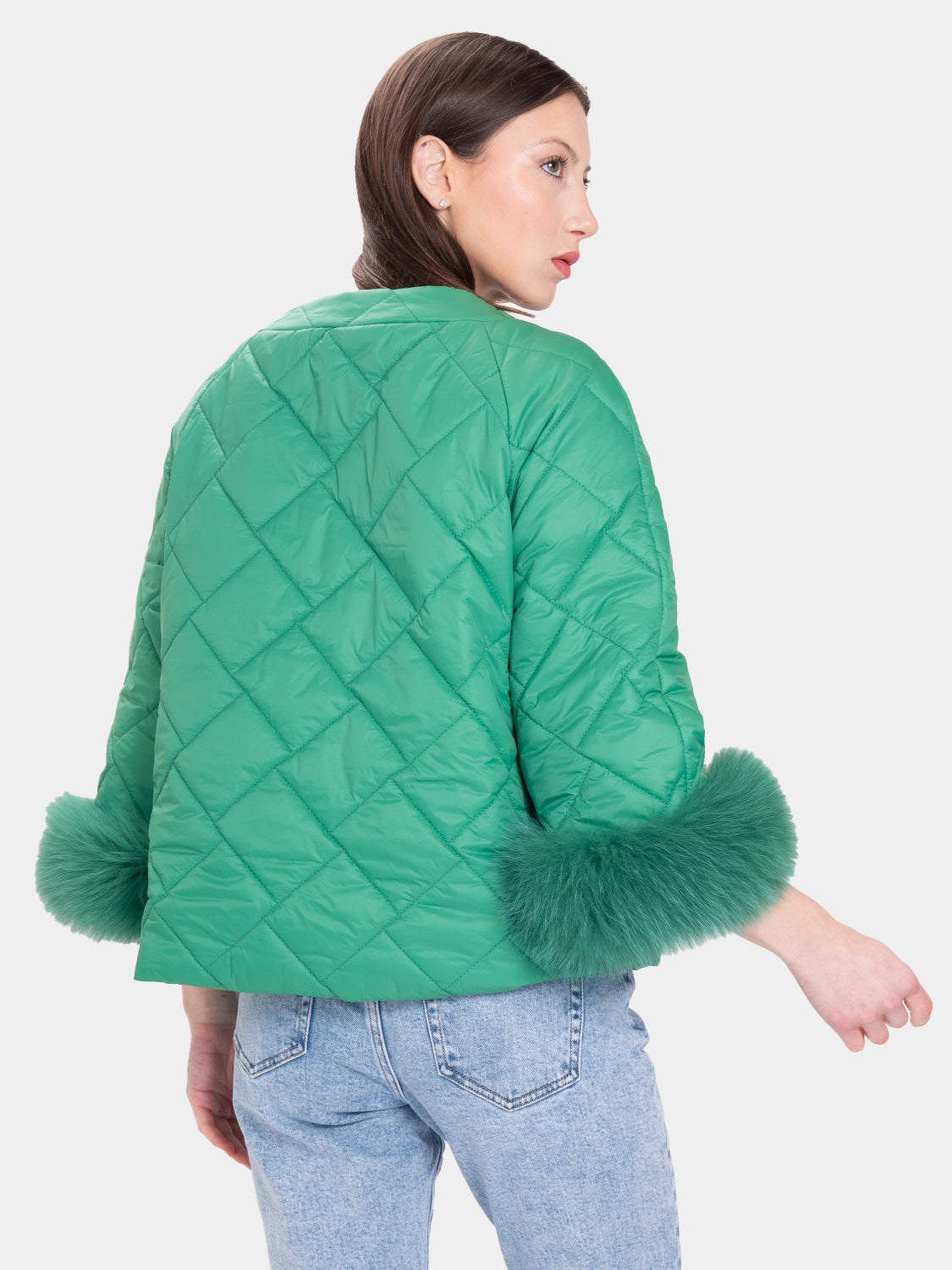 Cento Grami Quilted Coat - Green