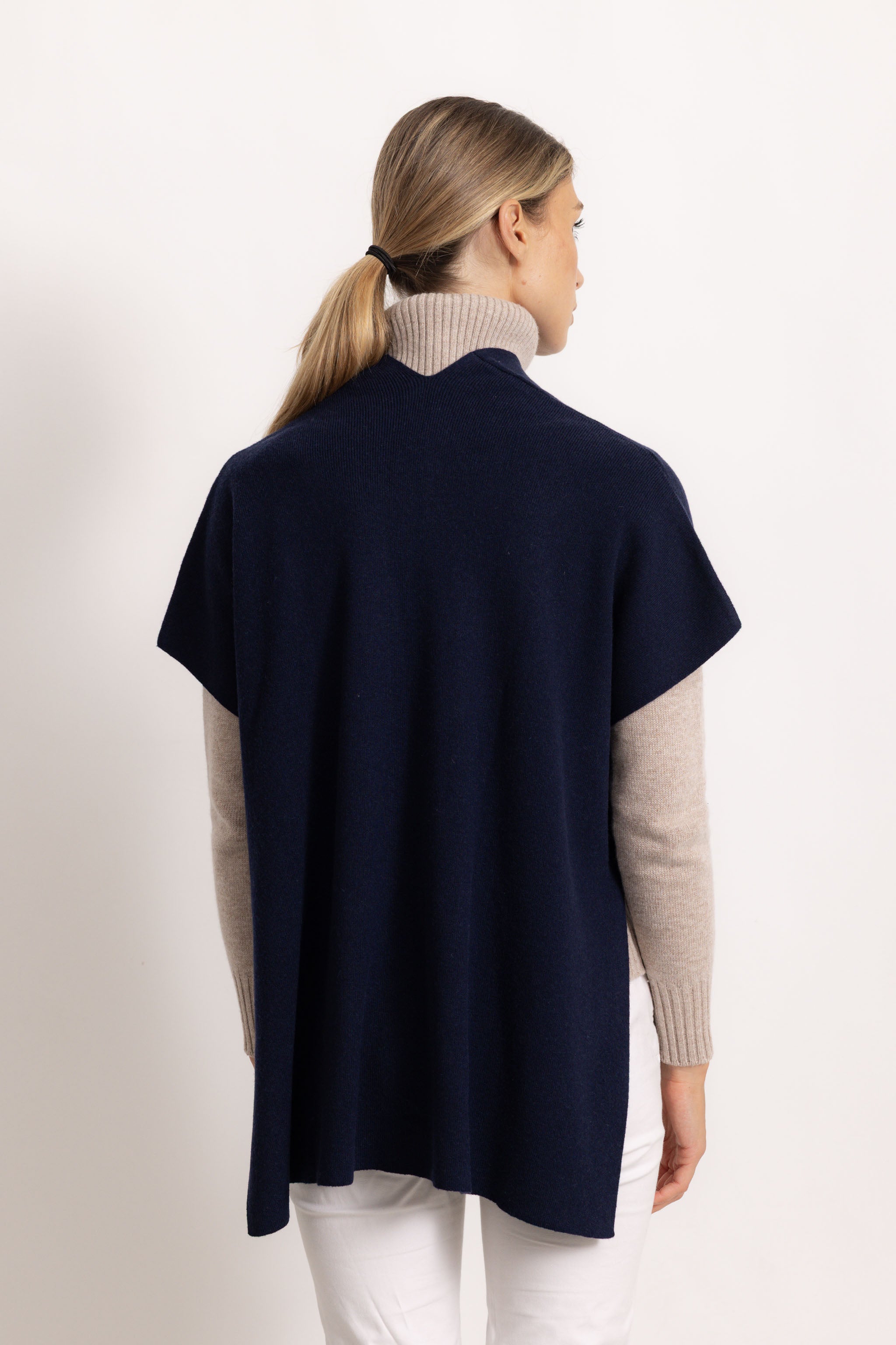 CATERINA - Poncho gilet (Blu Navy)