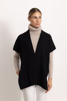 CATERINA - Poncho gilet (Nero)