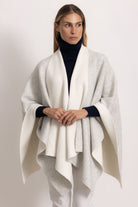 DIANA - Poncho double face (Beige Chiaro/Ecru)