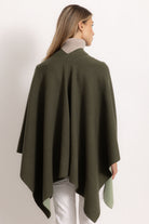 DIANA - Poncho double face (Verde/Salvia)
