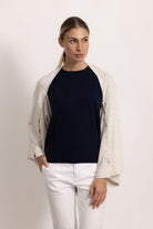 LAVINIA - Poncho con bottoni (Beige Chiaro)