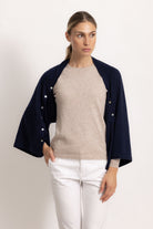 LAVINIA - Poncho con bottoni (Blu Navy)