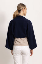 LAVINIA - Poncho con bottoni (Blu Navy)