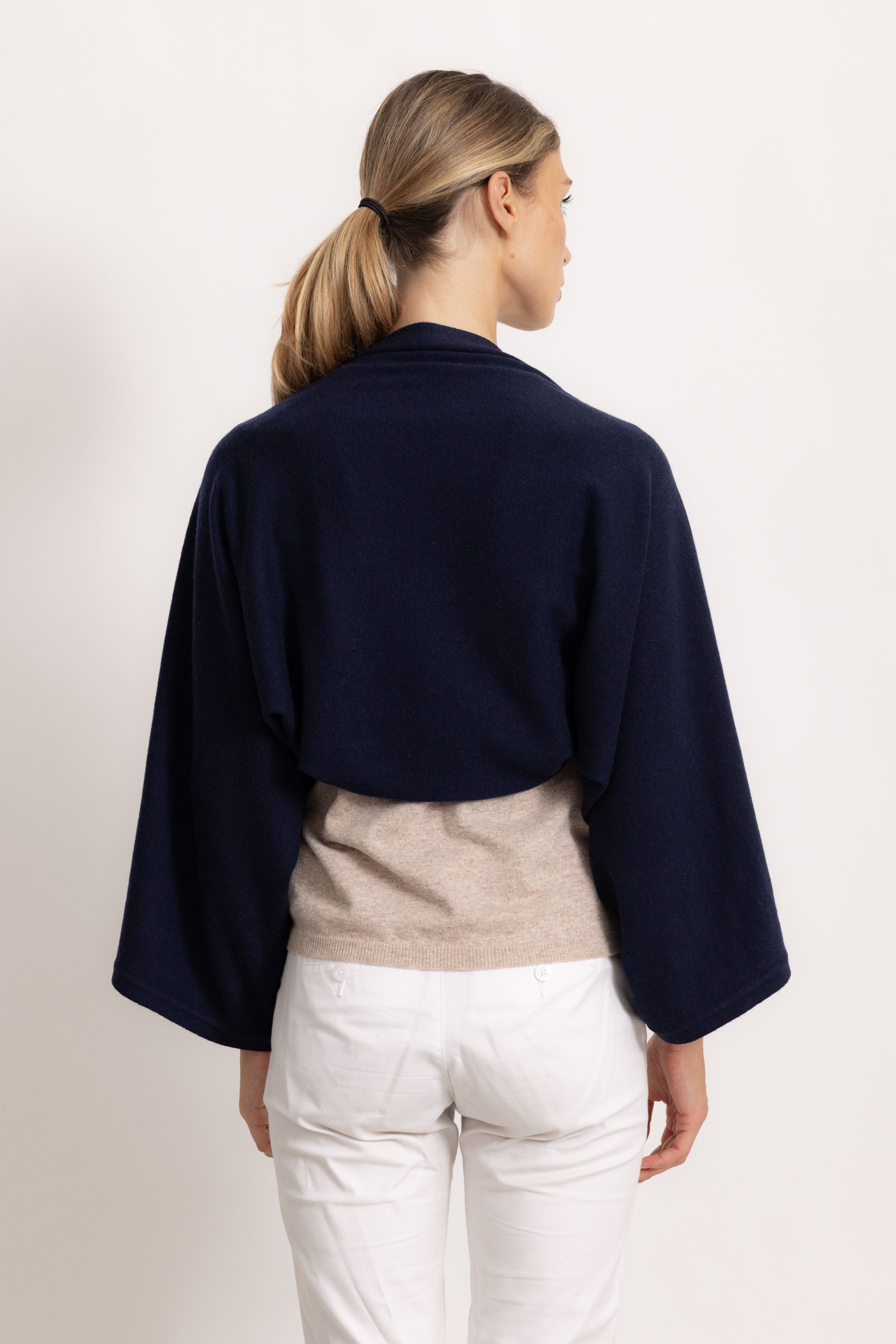 LAVINIA - Poncho con bottoni (Blu Navy)