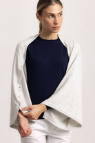 LAVINIA - Poncho con bottoni (Grigio)