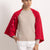 LAVINIA - Poncho con bottoni (Rosso)