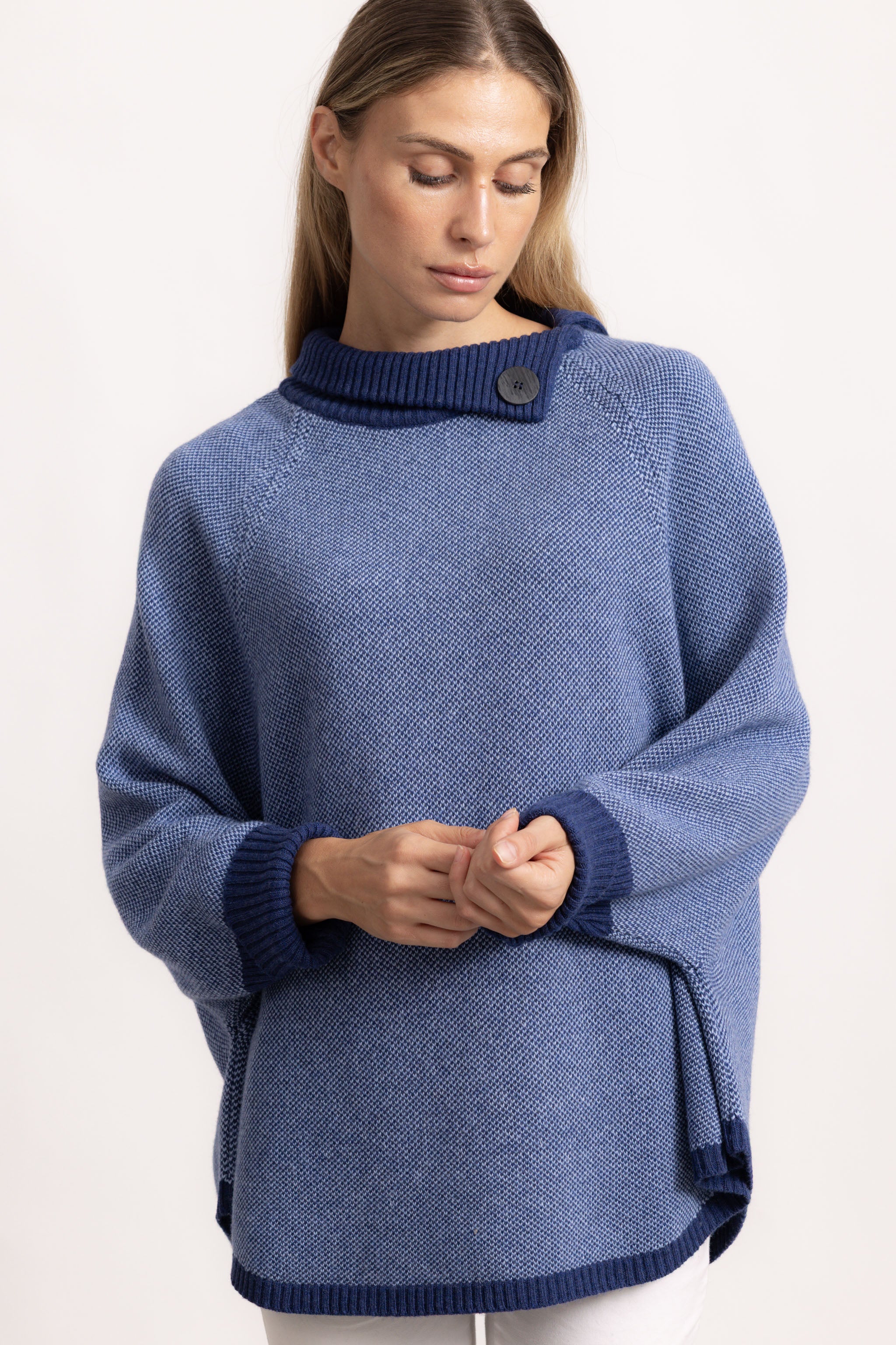 LUDOVICA - Maglione oversize (Blu Navy/Lavanda)